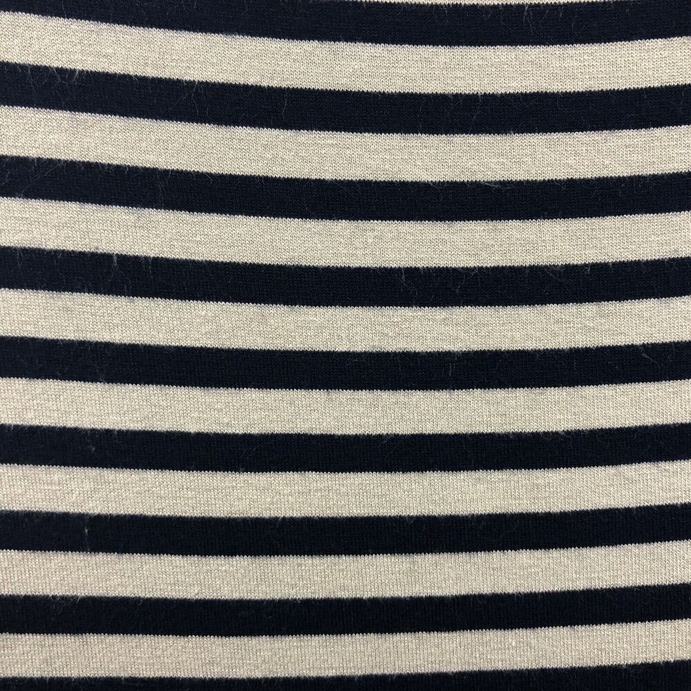 White House Black Market Top Women XS Blue Beige Stripe Layered Tunic Stretch - Picture 9 of 12